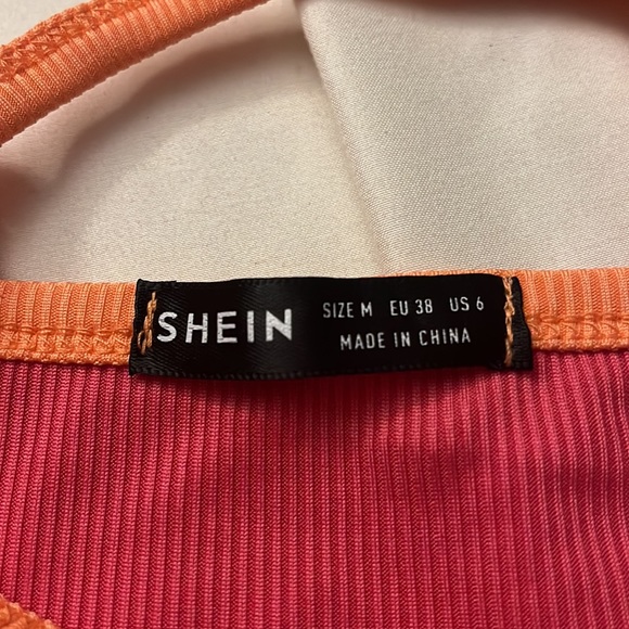 SHEIN Pink & Orange Cami top, Size M, BRAND NEW! - Picture 2 of 3
